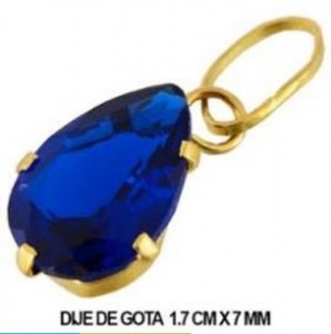 DIJE GOTA 9X6 1493 ORO SOLIDO 10 K