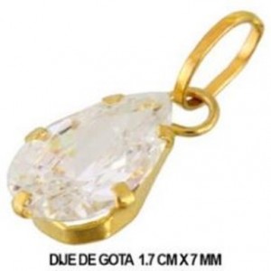 DIJE GOTA 9X6 1493 ORO SOLIDO 10 K