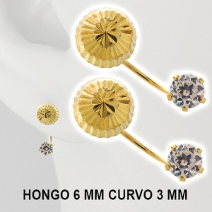 HONGO 3 CURVO 1191 ORO SOLIDO 10 K